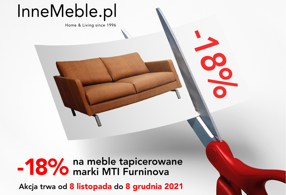 InneMeble -18% na meble tapicerowane marki MTI Furninova